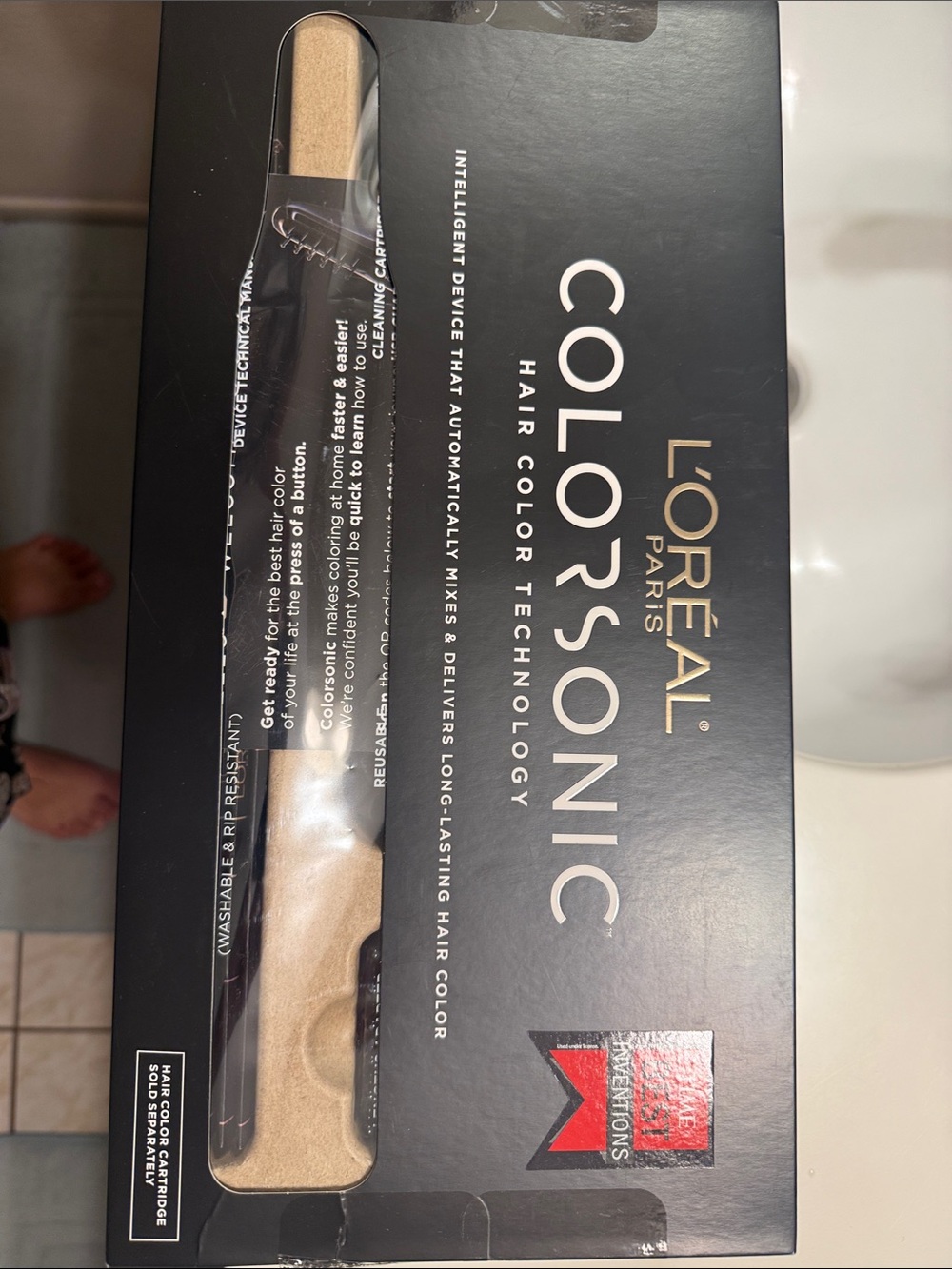L'Oreal ColorSonic Hair Color Tool in Black and Gold